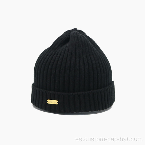 Tamaño de color personalizado de gorro de gorro negro